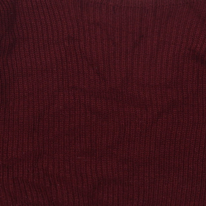 Brand and care label for Missguided women’s red jumper, size M