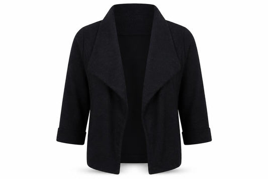 Front view of New Look women’s black jacket, size UK 10