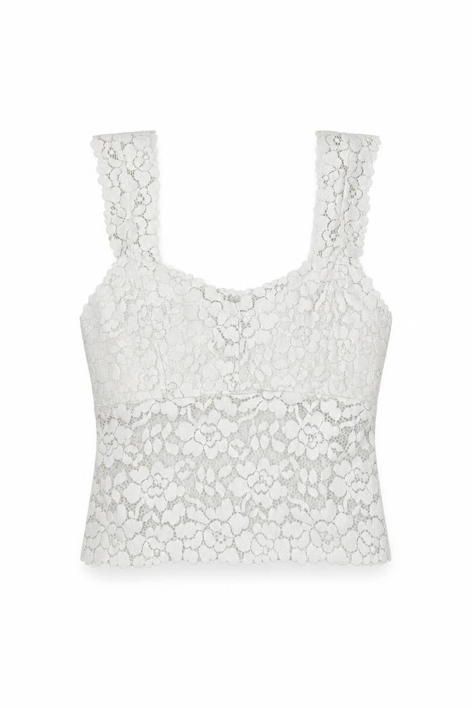 Primark Womens Silver Floral  Cropped Blouse Size XS