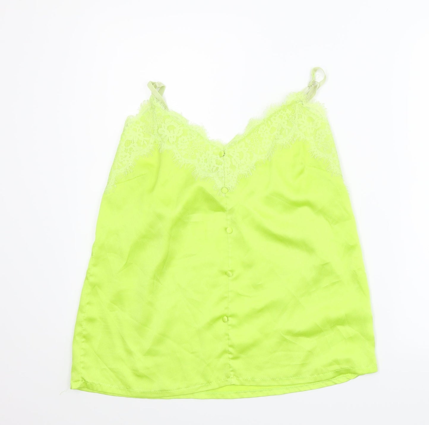Preworn Womens Green Solid  Cami Pyjama Top Size S
