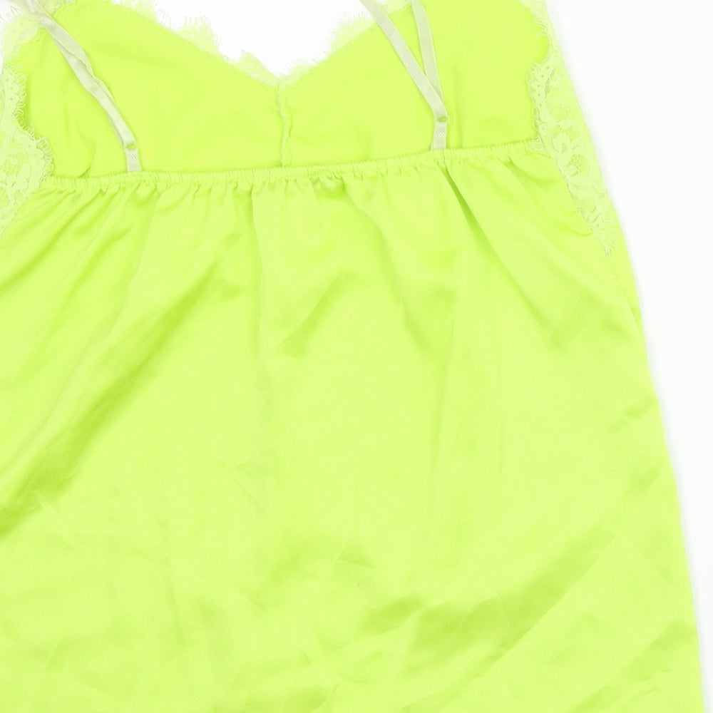 Preworn Womens Green Solid  Cami Pyjama Top Size S