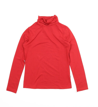 Additional front view of Sushan women’s red basic blouse, size S