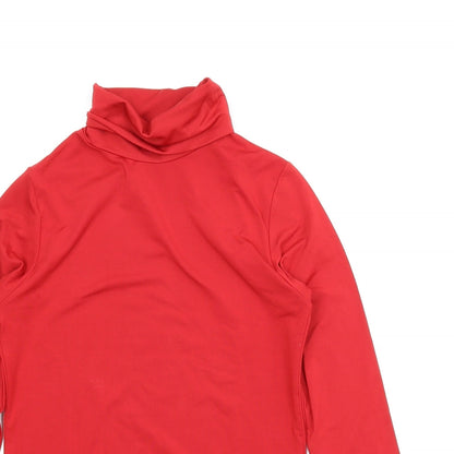 Close-up detail of Sushan women’s red basic blouse, size S