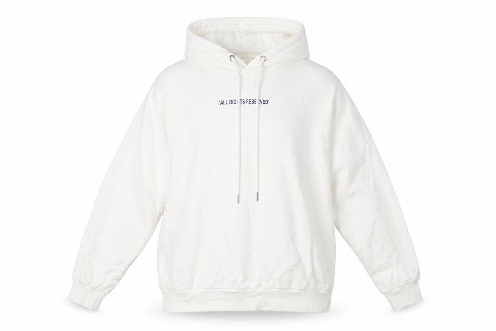 H&M Womens White   Pullover Hoodie Size S