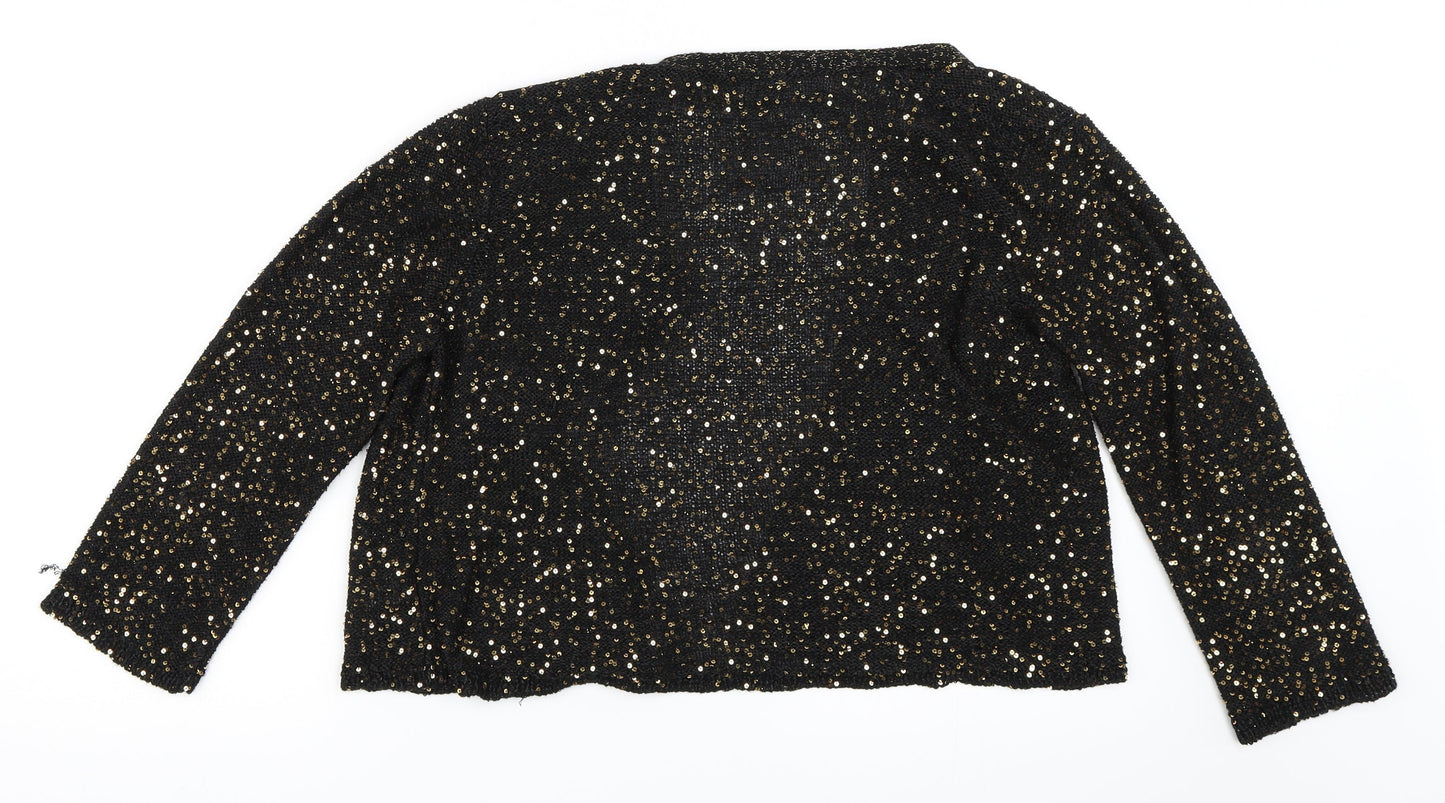 note Womens Black   Cardigan Jumper Size 16