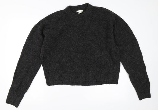 H&M Womens Grey   Pullover Jumper Size S