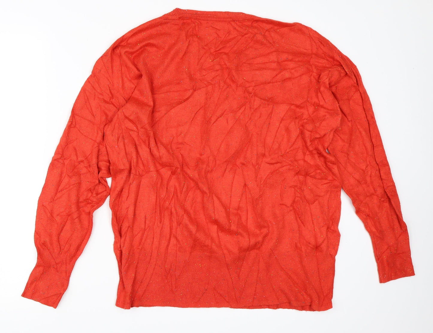 M&Co Womens Red   Pullover Jumper Size 18