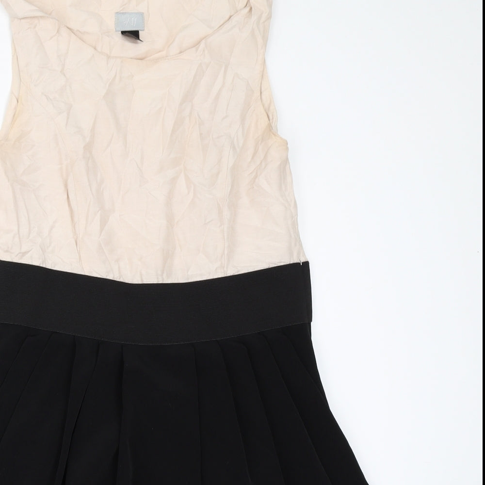 H&M Womens Black   Skater Dress  Size 40