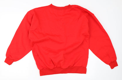 Back view of Nelson Ashby men’s red pullover sweatshirt, size M