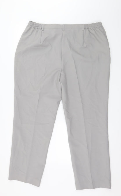Back view of Charmance women’s grey trousers, size UK 22, 28-inch leg