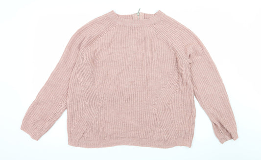 Dorothy Perkins Womens Pink  Knit Pullover Jumper Size 14