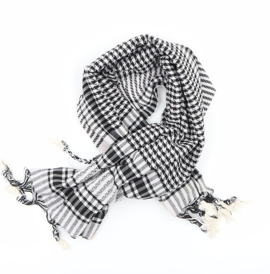 Preworn Womens Black Check   Scarf