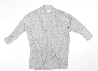 Additional front view of Time To Dream women’s grey cardigan jumper, size UK 12