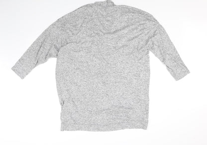 Back view of Time To Dream women’s grey cardigan jumper, size UK 12