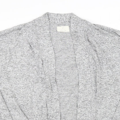 Close-up detail of Time To Dream women’s grey cardigan jumper, size UK 12