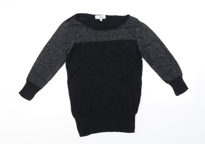 Additional front view of Next women’s black jumper, size UK 8
