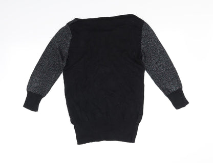 Back view of Next women’s black jumper, size UK 8