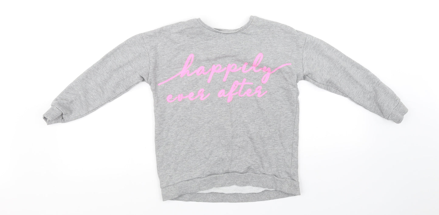Bluezoo Girls Grey   Pullover Jumper Size 9-10 Years