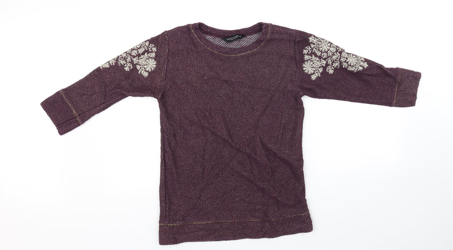 Dorothy Perkins Womens Purple   Pullover Jumper Size 10