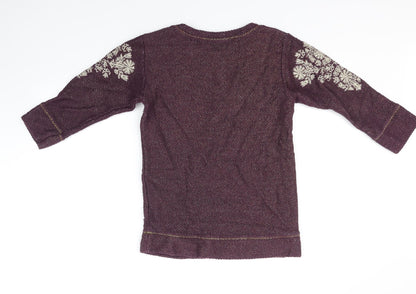 Back view of Dorothy Perkins women’s purple jumper, size UK 10