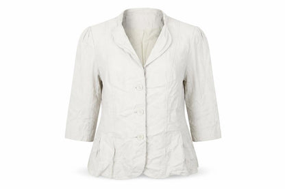 Front view of Soon women’s beige jacket, size UK 10