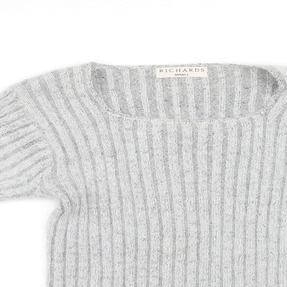 Close-up detail of Richards women’s grey jumper, size S