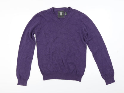 Additional front view of H&M men’s purple jumper, size S