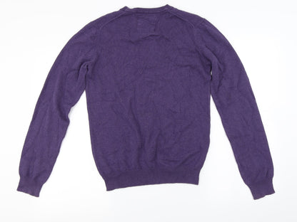 Back view of H&M men’s purple jumper, size S