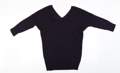 Back view of Next women’s purple jumper, size UK 10