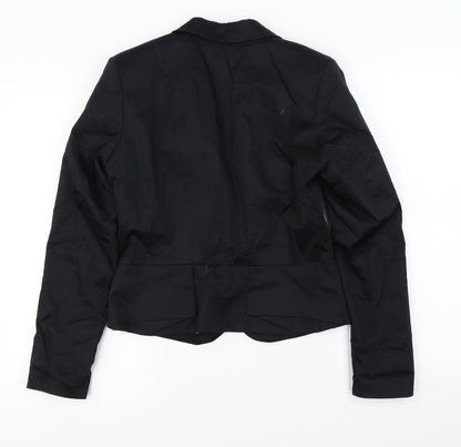 Back view of H&M women’s black jacket blazer, size UK 8