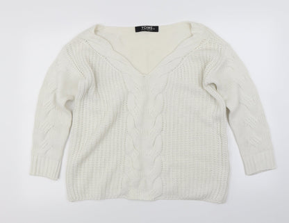 Additional front view of Yoins women’s ivory jumper, size M