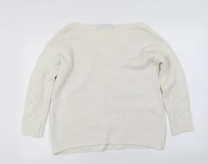 Back view of Yoins women’s ivory jumper, size M