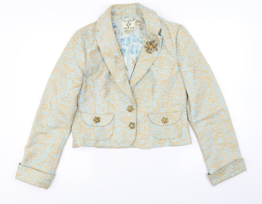ICE Womens Gold   Jacket Blazer Size 8
