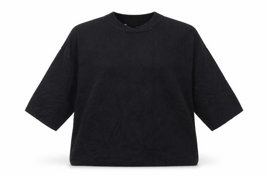 Front view of Tu women’s black knit jumper, size UK 18