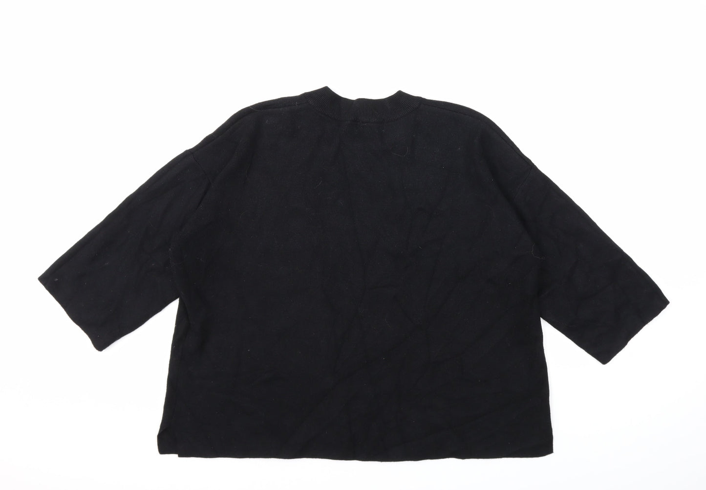 TU Womens Black  Knit Pullover Jumper Size 18