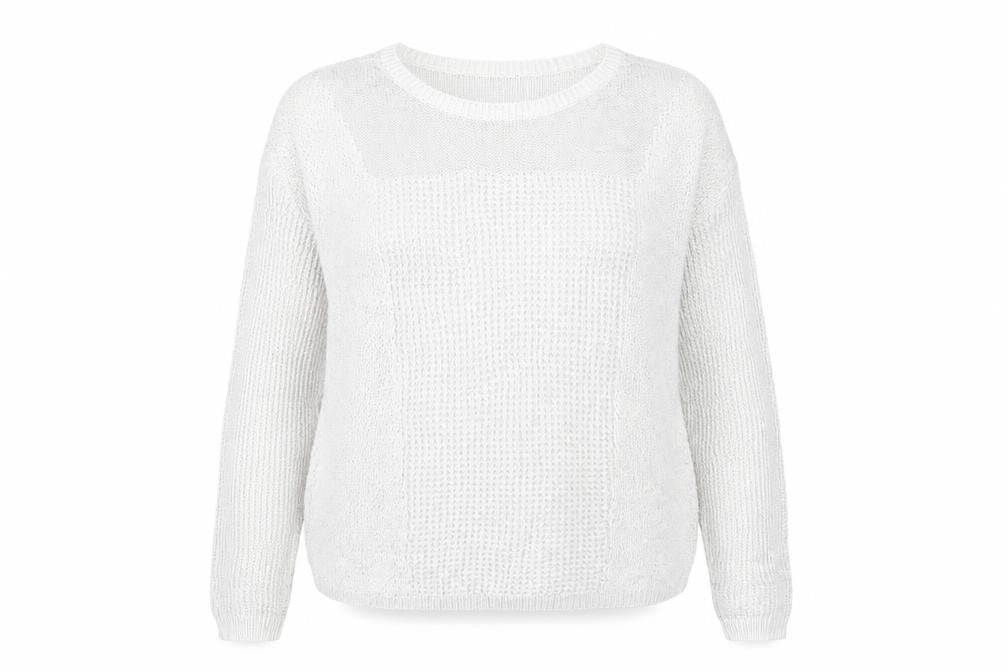 New Look Womens Grey  Knit Pullover Jumper Size 14
