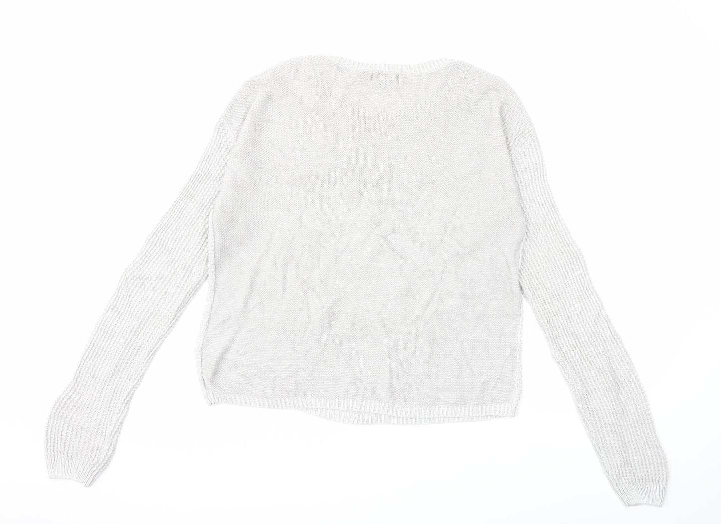 New Look Womens Grey  Knit Pullover Jumper Size 14