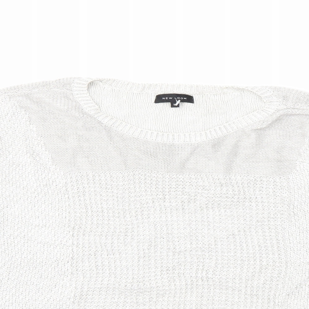 New Look Womens Grey  Knit Pullover Jumper Size 14