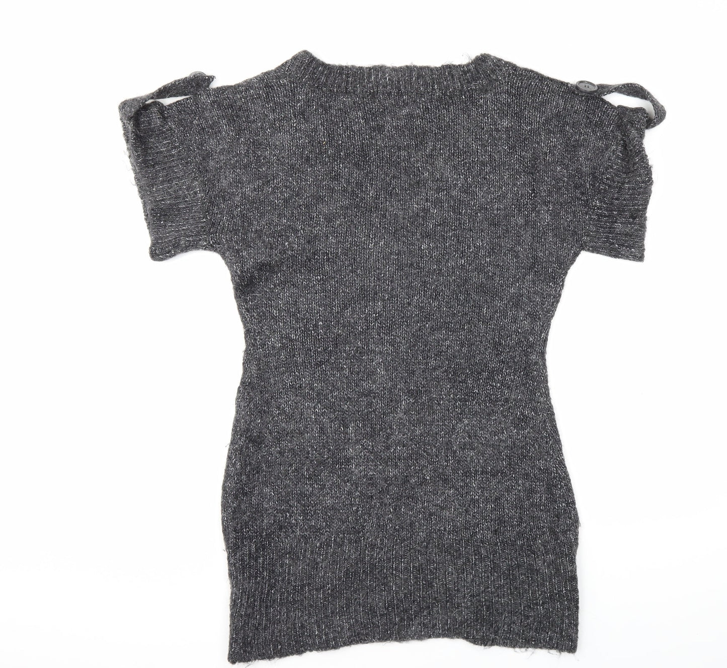 Internacionale Womens Grey  Knit Pullover Jumper Size 14