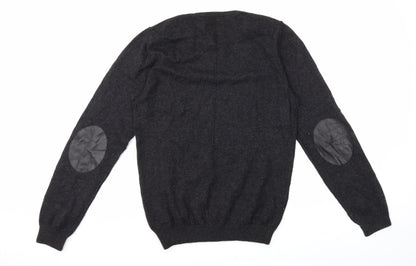 Back view of Eleven Paris men’s grey knit jumper, size M