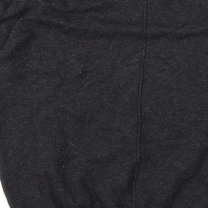 Brand and care label for Eleven Paris men’s grey knit jumper, size M