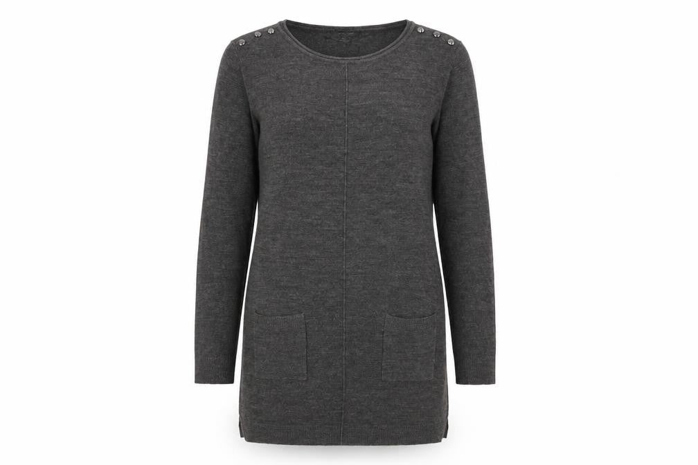 Atmosphere Womens Grey  Knit Pullover Jumper Size 10