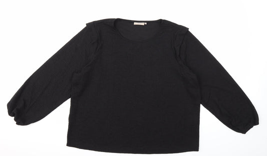 Only Carmakoma Womens Black   Pullover Sweatshirt Size L