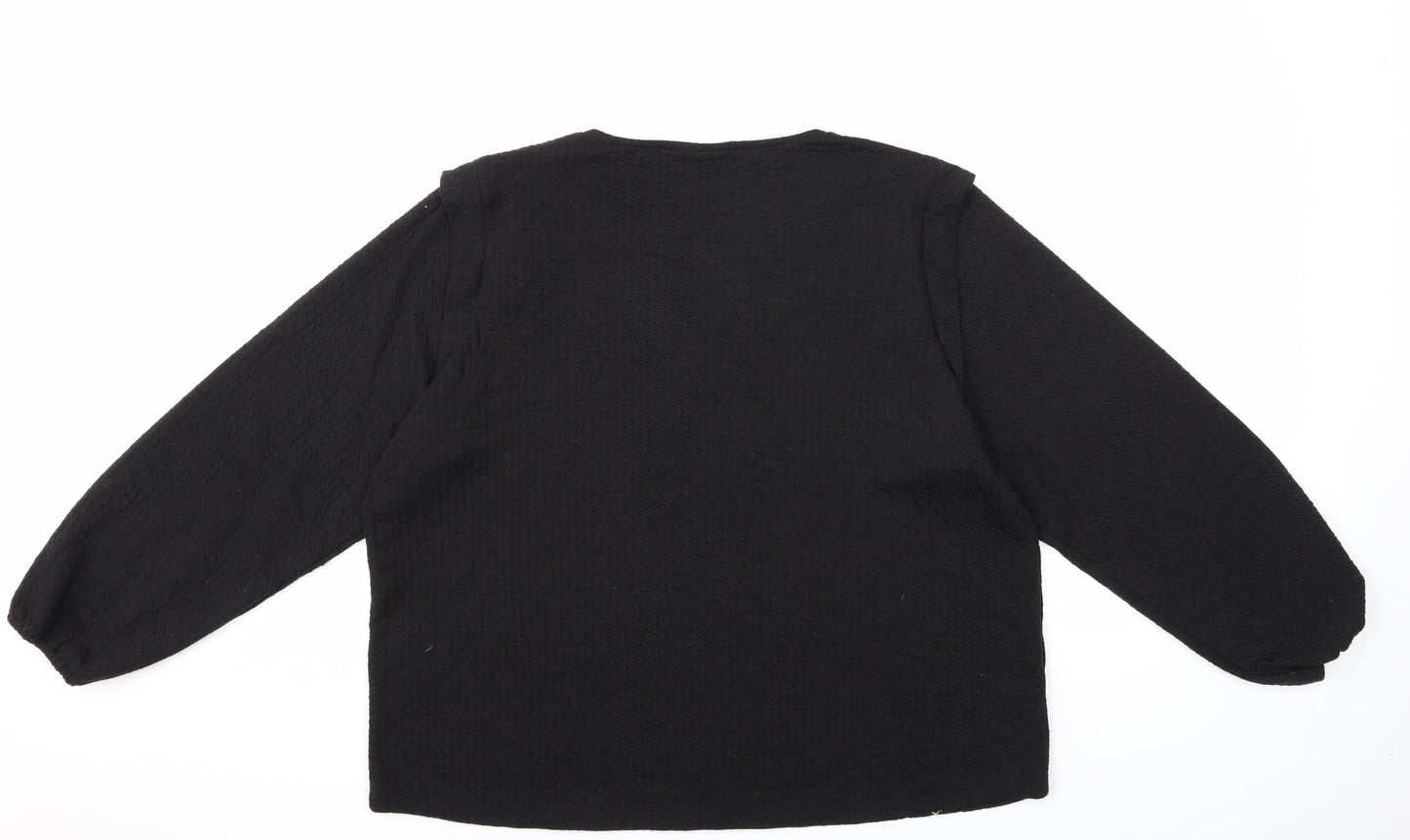 Only Carmakoma Womens Black   Pullover Sweatshirt Size L