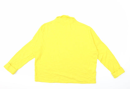 Additional front view of H&M women’s yellow jumper, size L
