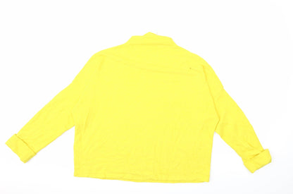 Back view of H&M women’s yellow jumper, size L