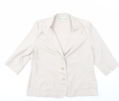 Additional front view of ROWLANDS CLOTHING women’s grey jacket blazer, size UK 10