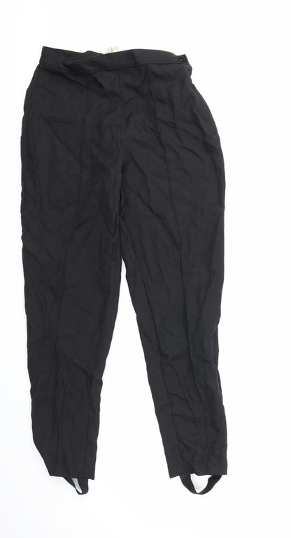 Additional front view of silmma women’s black trousers, size UK 14, 28-inch leg