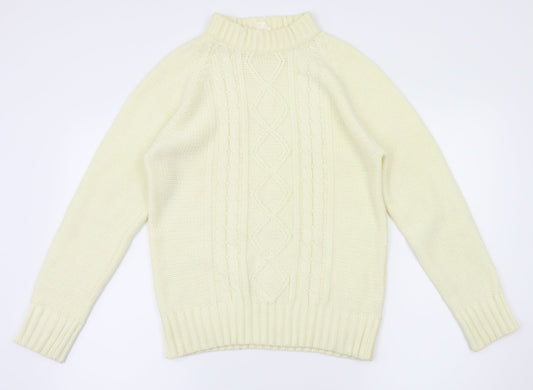 Preworn Womens Yellow Argyle/Diamond  Pullover Jumper Size 14