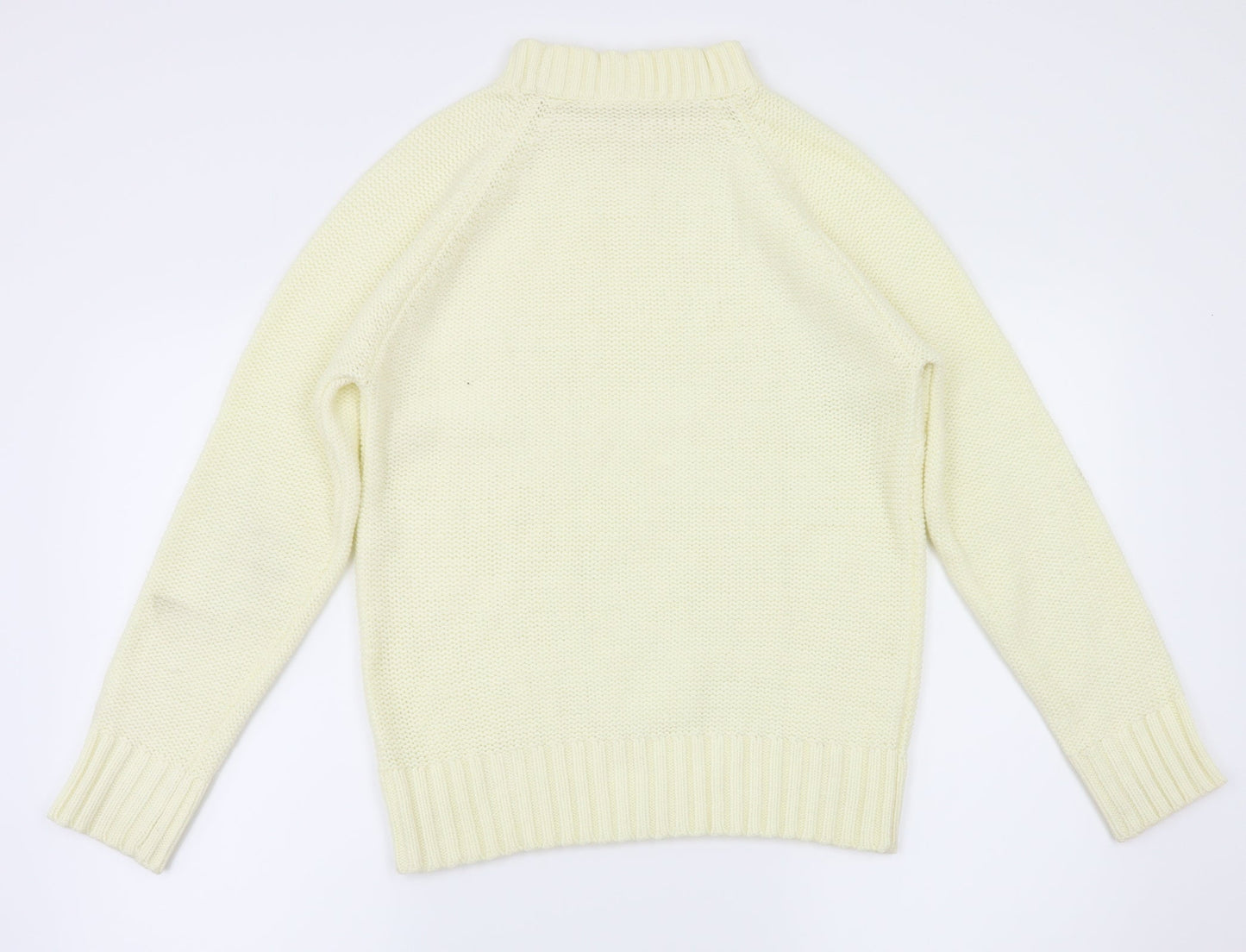 Preworn Womens Yellow Argyle/Diamond  Pullover Jumper Size 14